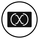 Variable symbol Black Filled icon