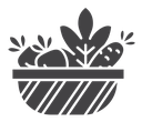 Vegetarian food icon