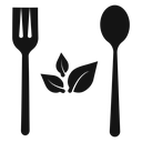 Vegetarian food icon