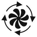 Ventilation Black Filled icon