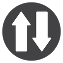 Vertical Transfer Arrows Black Filled icon