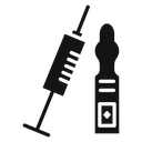 Vial medical sign Black Filled icon