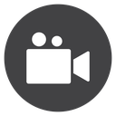 Video Camera Reel Black Filled icon