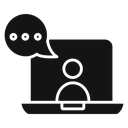 Video chat conference icon