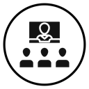 Video chat conference icon