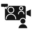 Video chat conference icon