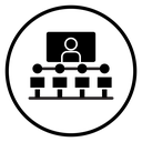 Video Conference Audience Black Filled icon