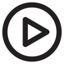 Video Play Button Circle icon