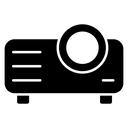 Video Projector Lens Black Filled icon
