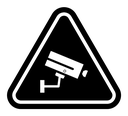 Video surveillance sign icon