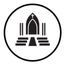 View inside catholic church icon