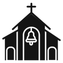 View inside catholic church icon