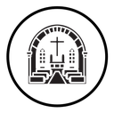View inside catholic church icon