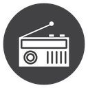 Vintage Radio Black Filled icon
