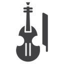 Violin with bow 3 icon