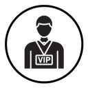 Vip person icon