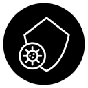 Virus protection shield icon