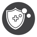 Virus protection shield Black Filled icon