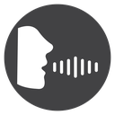 Voice Face Profile Black Filled icon
