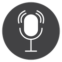 Voice Microphone Black Filled icon