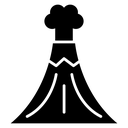 Volcano Black Filled icon