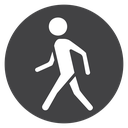 Walk Black Filled icon