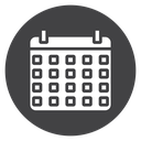 Wall Calendar Grid Black Filled icon