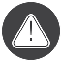 Warning Black Filled icon