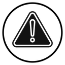 Warning triangle Black Filled icon