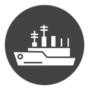 Warship Black Filled icon