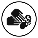 Wash hands Black Filled icon