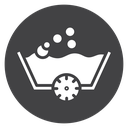 Wash Time Black Filled icon
