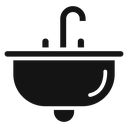 Washbasin Black Filled icon