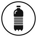 Water bottle Black Filled icon