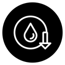 Water Level Drop Black Filled icon