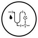 Water supply drain icon
