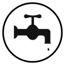 Water tap Black Filled icon