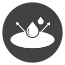 Waterproof Droplet Black Filled icon