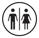 Wc toilet door plate icon