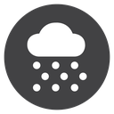 Weather Hail Cloud Black Filled icon