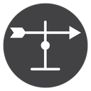 Weather Vane Stand Black Filled icon