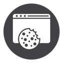 Web Cookies Black Filled icon