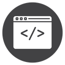 Web Development Black Filled icon