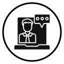 Webinar Black Filled icon