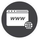 Website Browser Globe Black Filled icon