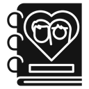 Wedding album Black Filled icon