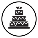 Wedding cake Black Filled icon