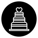 Wedding cake icon