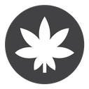 Weed Black Filled icon