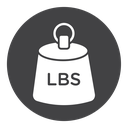 Weight Black Filled icon